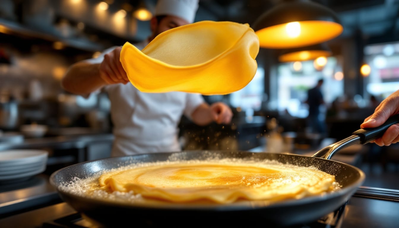 découvrez notre recette de crêpes, un incontournable de la gastronomie française. faciles à réaliser et déclinables à l'infini, ces crêpes raviront vos papilles lors de vos repas en famille ou entre amis. plongez dans cette tradition culinaire et savourez chaque bouchée!