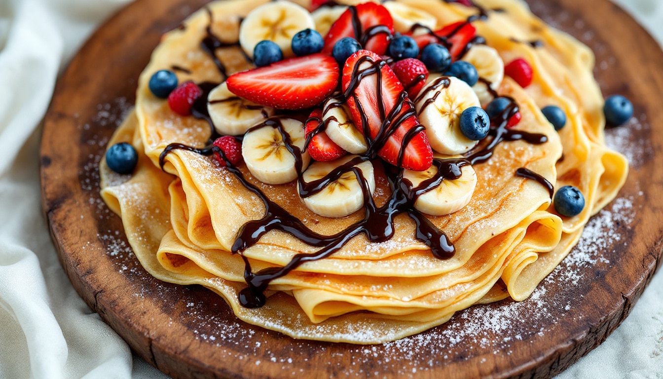 découvrez notre délicieuse recette de crêpes, un incontournable de la gastronomie française. apprenez à préparer cette tradition culinaire avec des ingrédients simples et savoureux, et régalez-vous en famille ou entre amis.